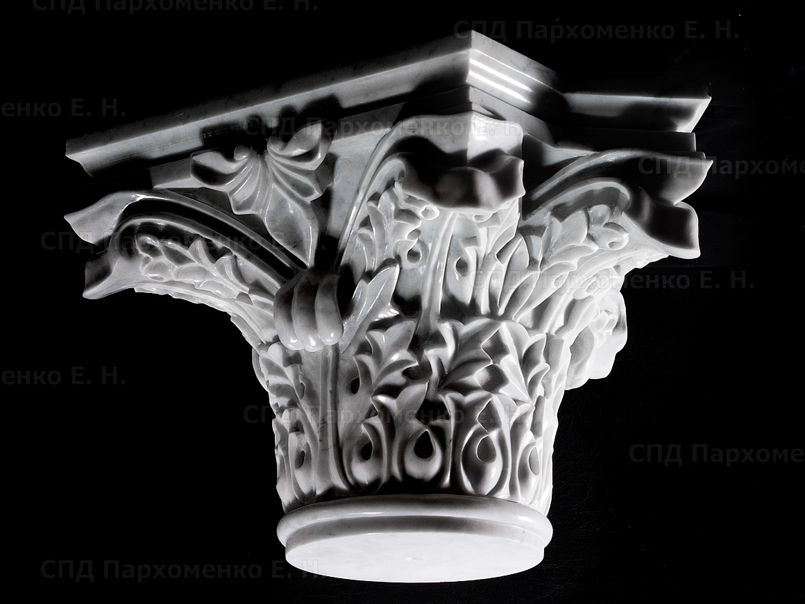 Фотография капители мраморного иконостаса